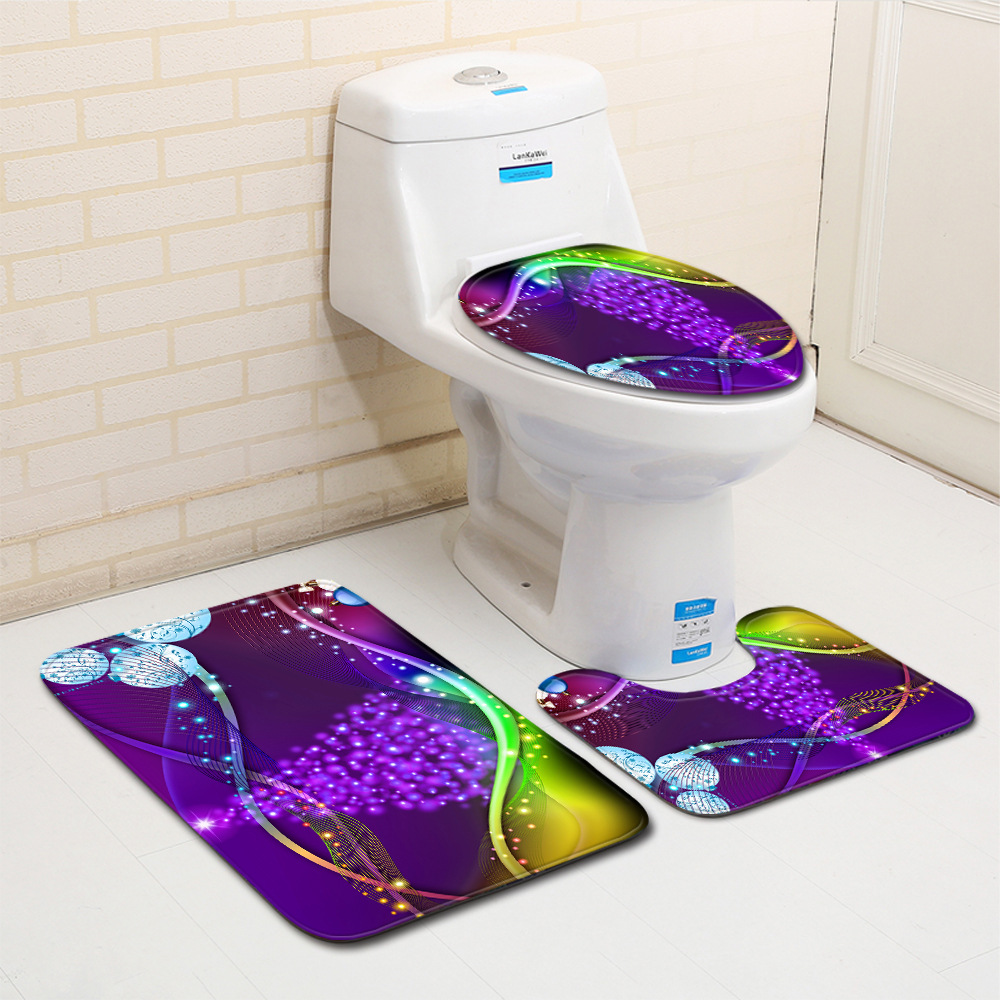 トイレマット 輝く幻想柄トイレマット3点セット