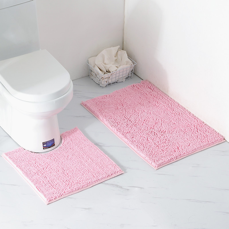 トイレマット ふんわり素材の二枚組トイレマット