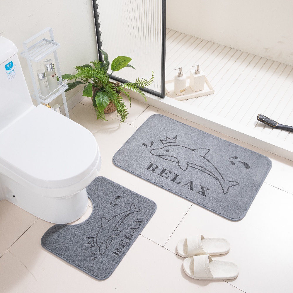 トイレマット イルカ柄トイレマットセット 2枚組