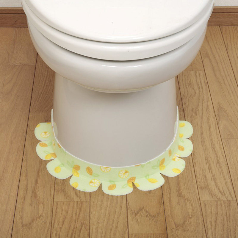 トイレマット 花びらデザイン拭けるトイレマット