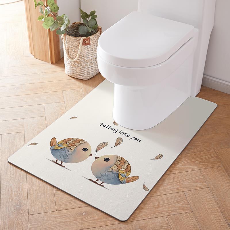 トイレマット 可愛い動物プリントシリコントイレマット