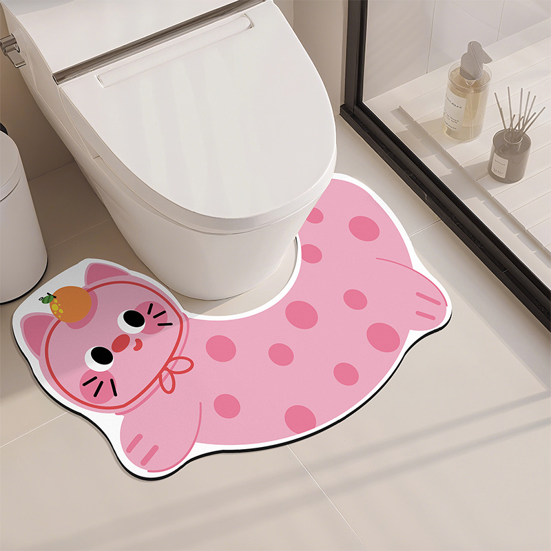 かわいい動物柄珪藻土トイレマット