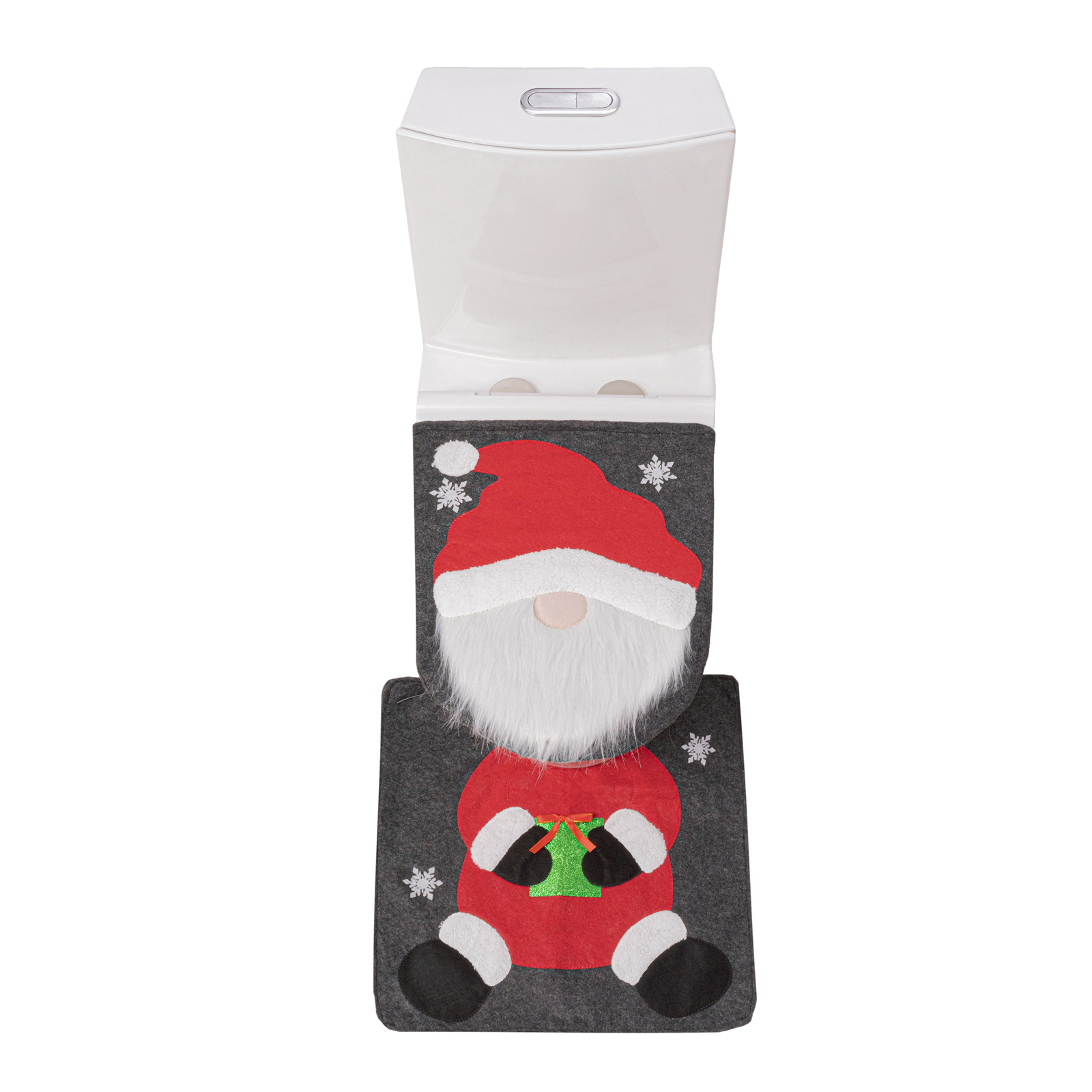 クリスマス小人サンタ柄トイレマットセット