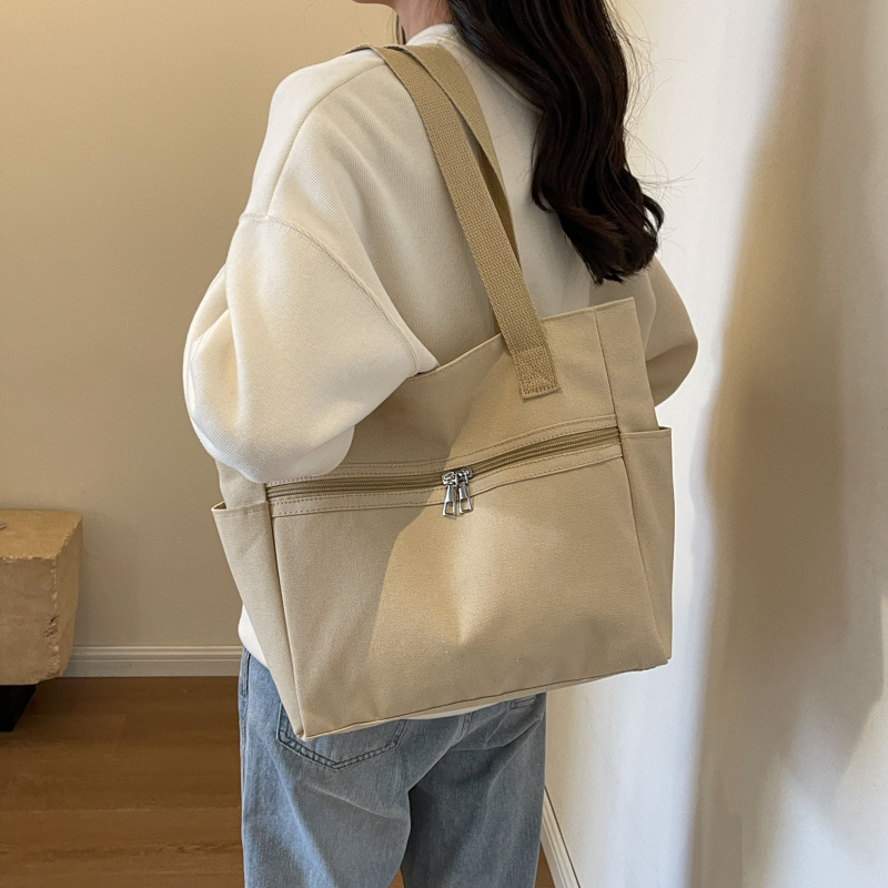 キャンバストート 大容量帆布トートバッグ レディース肩掛け多機能