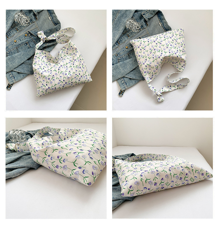 花柄キャンバストート ショルダーバッグ レディース