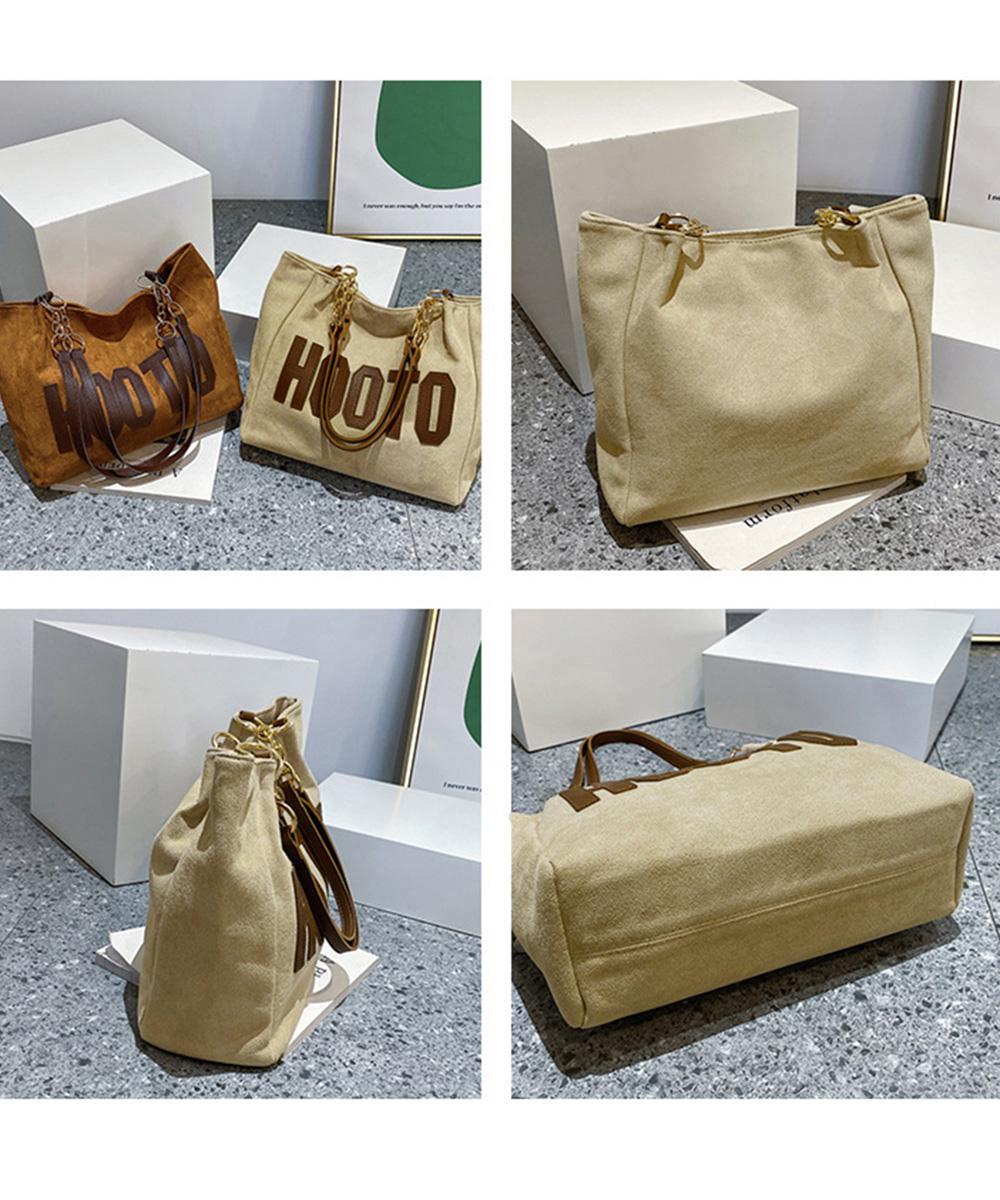 文字ロゴキャンバストートバッグ 肩掛け