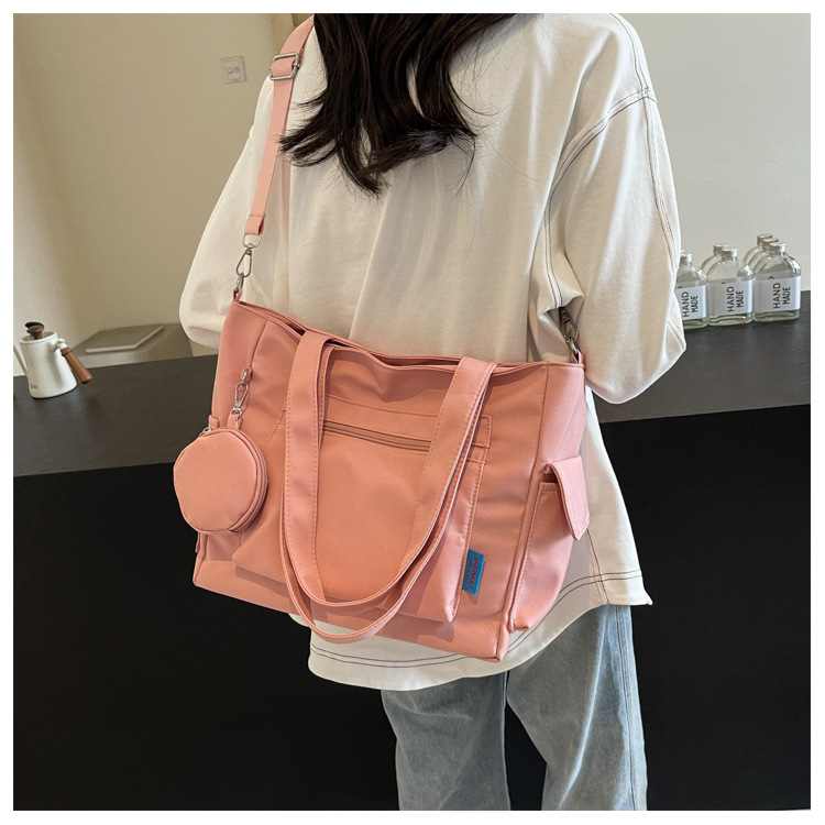 キャンバストート ミニマルポケット付きキャンバストート