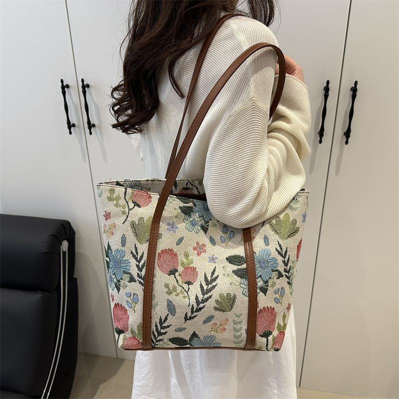 キャンバストート 花園の彩り ミニトート