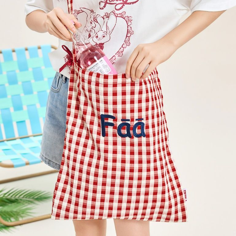 キャンバストート 格子柄かわいい日常使いトート