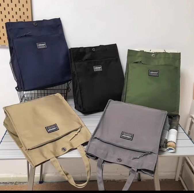 キャンバストート スクエアフォルム シンプルトート