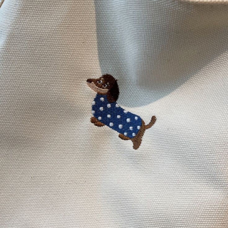 キャンバストート 愛犬ワンポイント シンプルトート