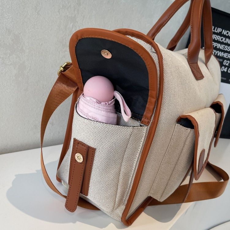 キャンバストート 多ポケット実用派トラベルボストン
