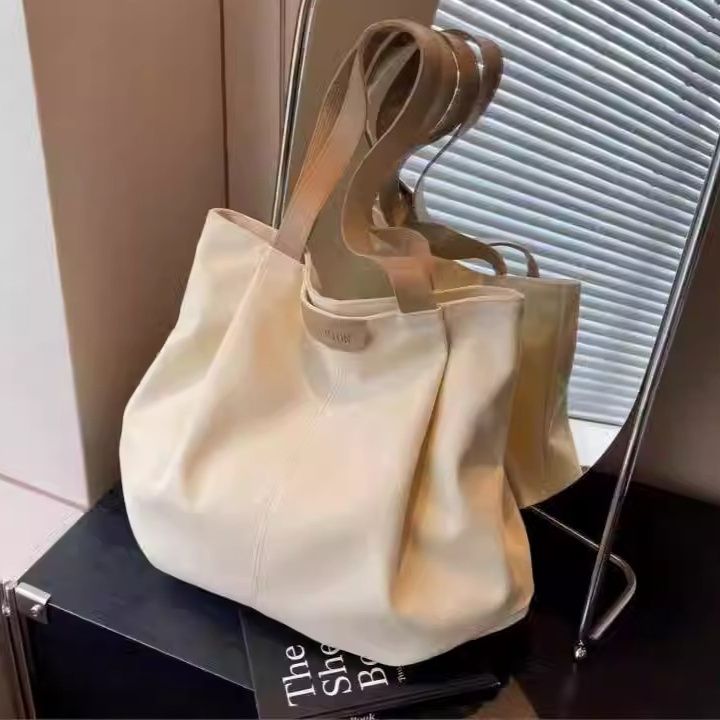 キャンバストート シンプルデザイン大容量キャンバス肩掛け鞄