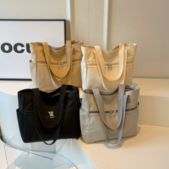 キャンバストート 大容量帆布トートバッグ レディース肩掛け多機能