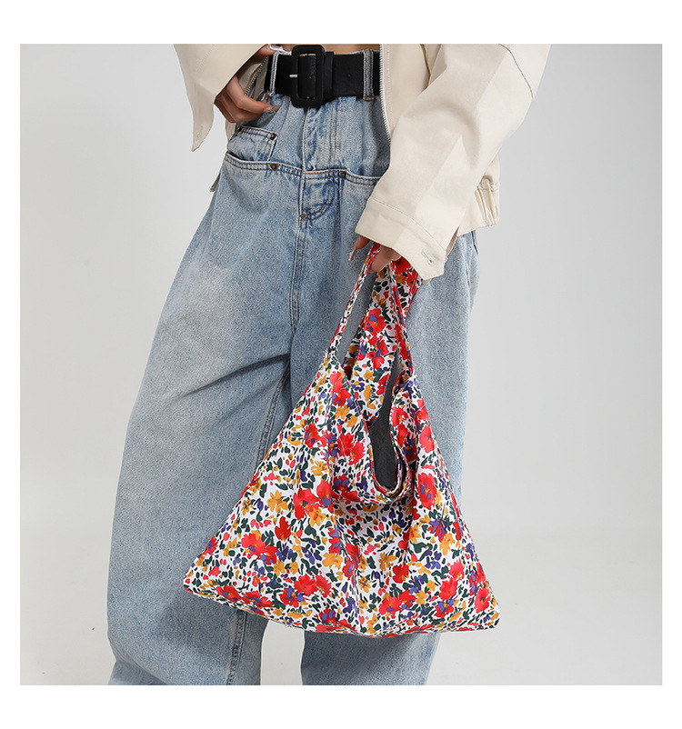 花柄キャンバストート ショルダーバッグ レディース