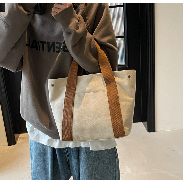 キャンバストート 日常のお供 シンプルトート