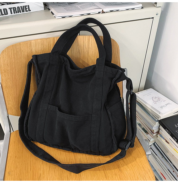 キャンバストート シンプル大容量ショルダートート