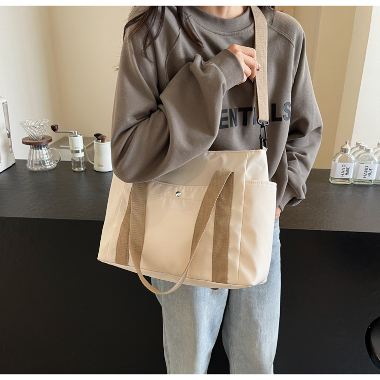 大容量キャンバストートバッグ ショルダー対応 帆布素材