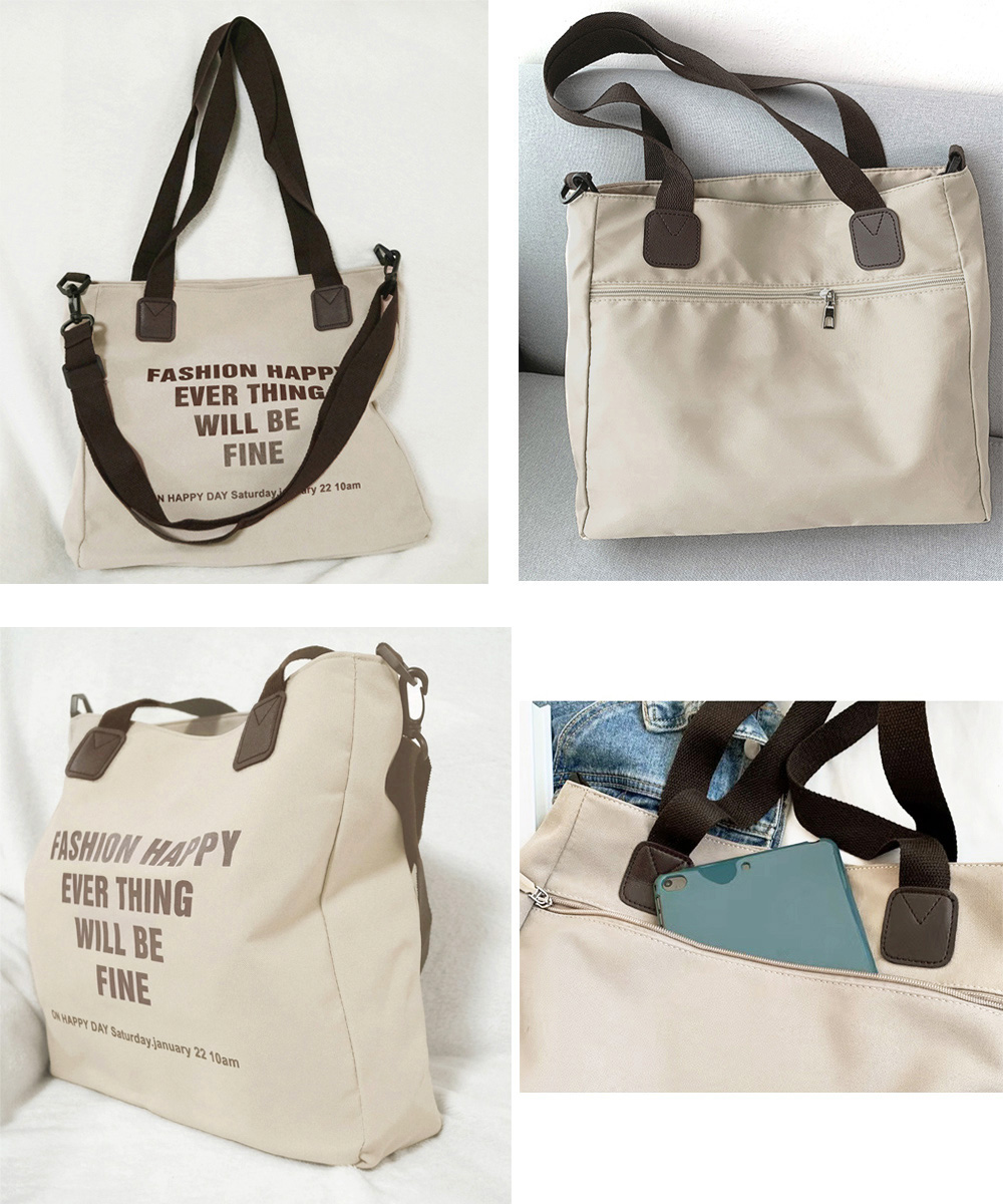 大容量キャンバストート二通り使いショルダー付き