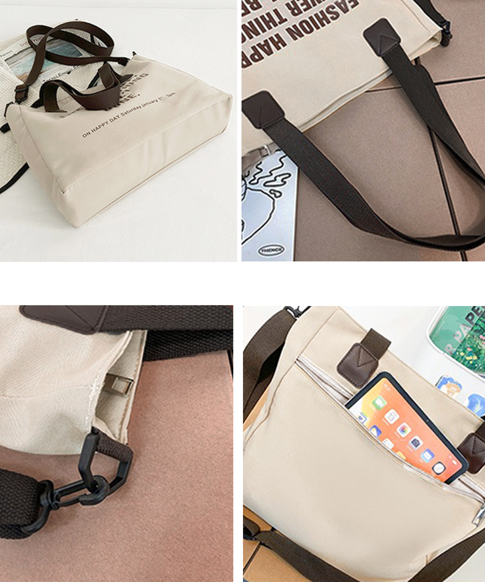 大容量キャンバストート二通り使いショルダー付き