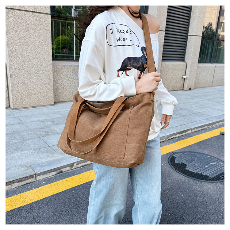 キャンバストート 2WAYで使えるシンプル帆布バッグ