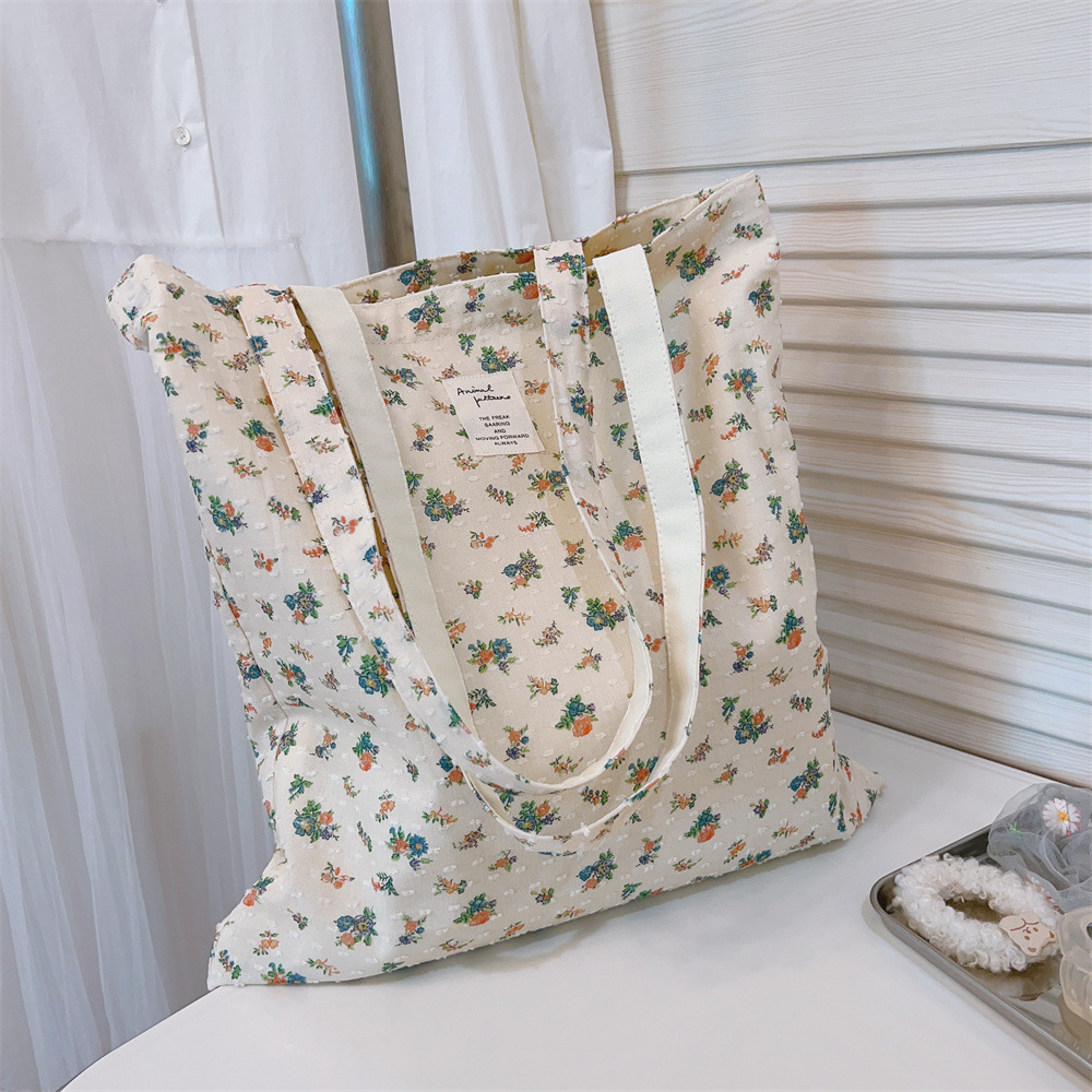 花柄肩掛け斜めがけ対応キャンバストート