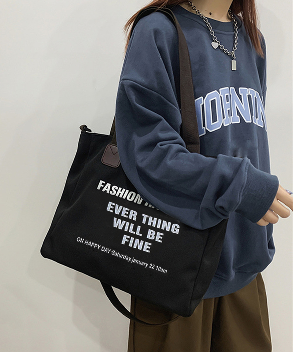 大容量キャンバストート二通り使いショルダー付き