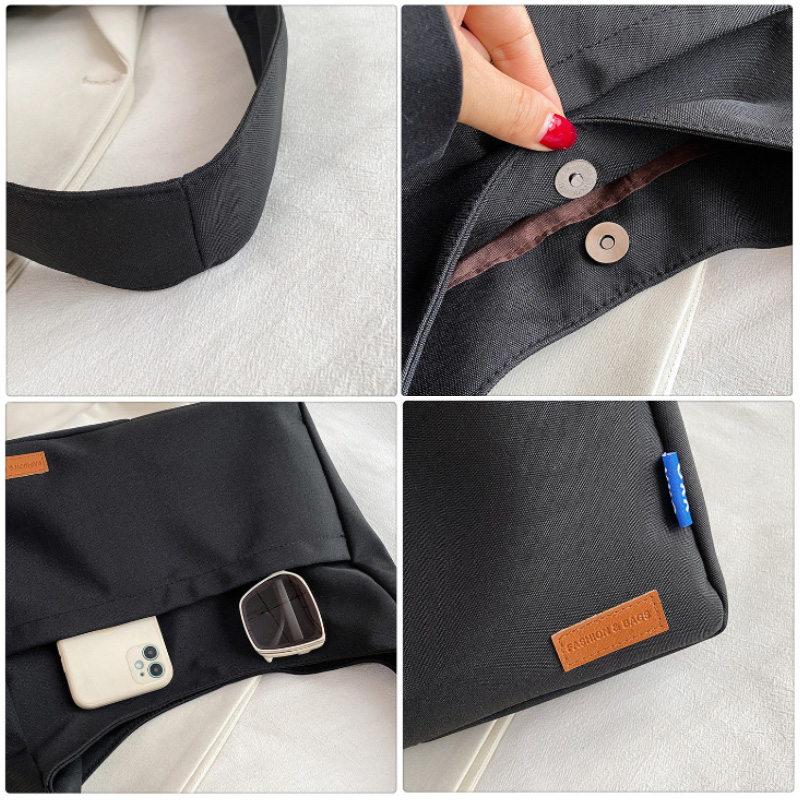 帆布キャンバストートバッグ 大容量 肩掛けショルダー