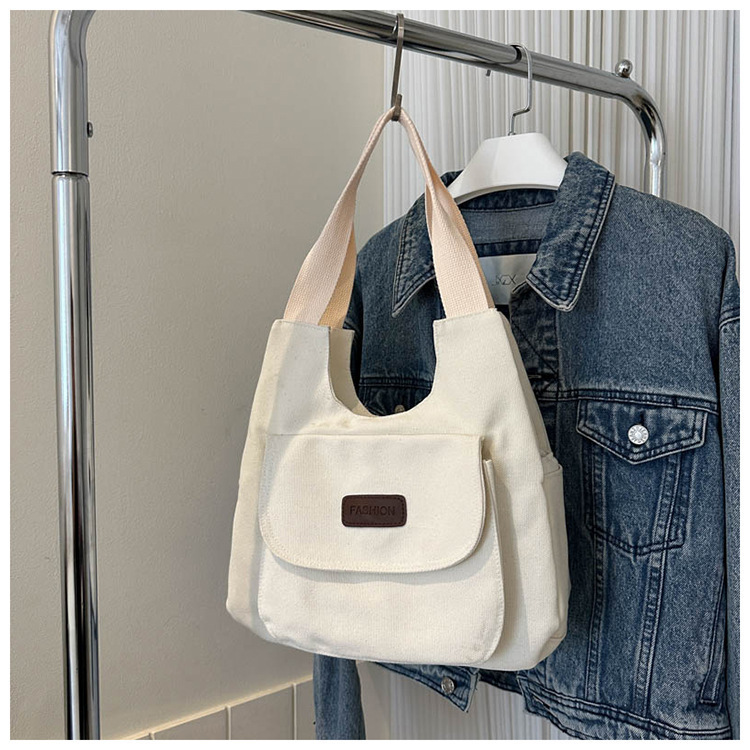 大容量キャンバストートバッグ 手提げ肩掛け二用マザーズバッグ