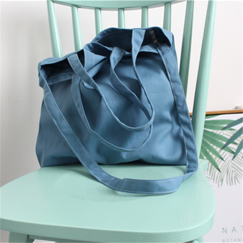 キャンバストート通勤通学対応軽量大容量 無地トートバッグ　　