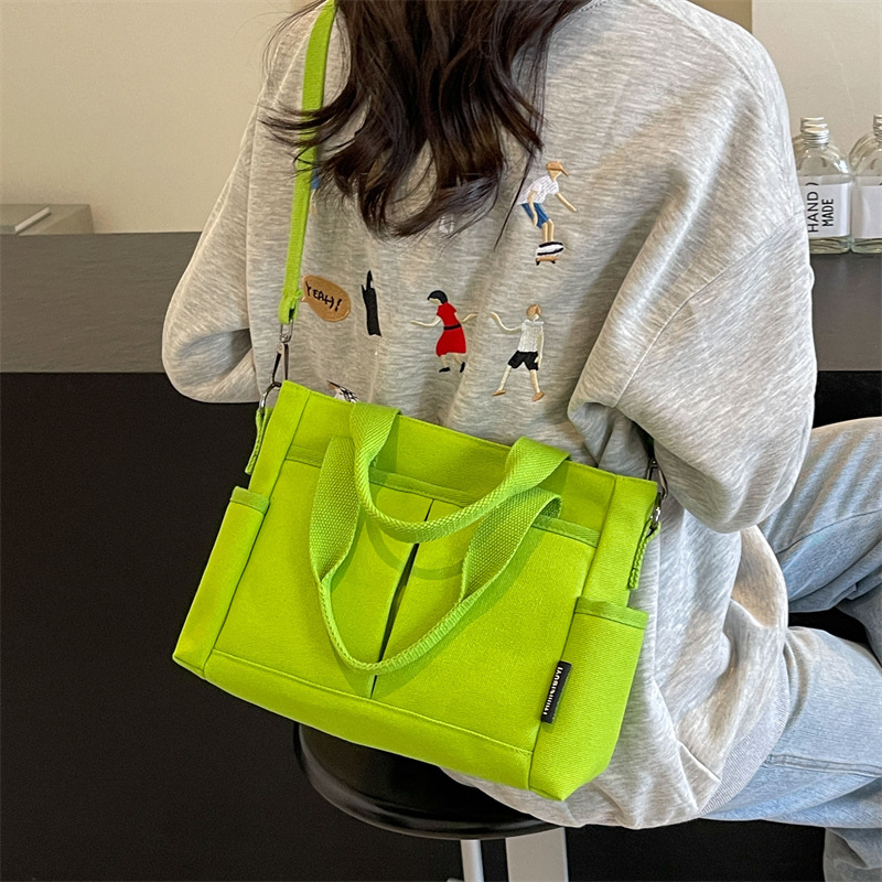 キャンバストート マルチポケット機能性ミニトート