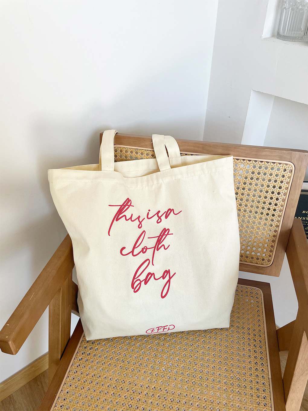 キャンバストート 帆布トートバッグ ショルダー ロゴ刺繍 エコバッグ