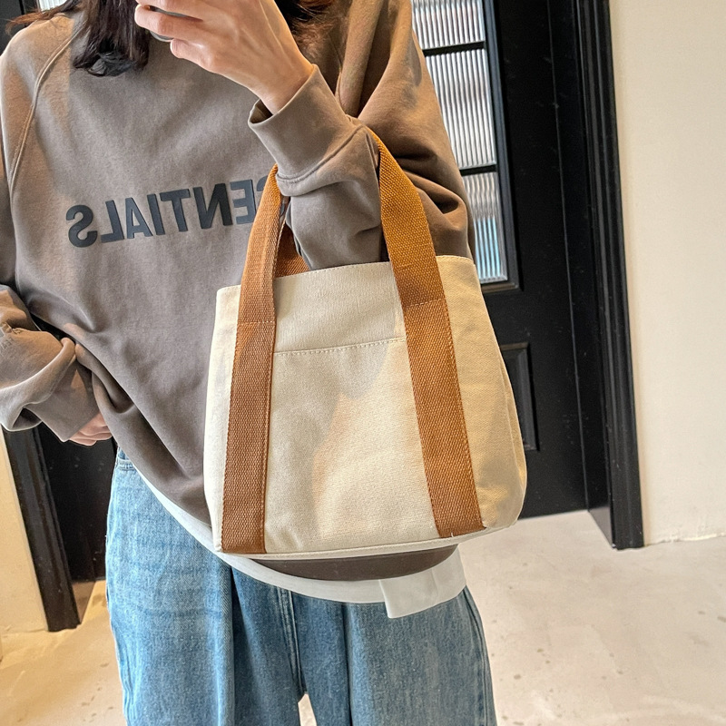 キャンバストート 日常のお供 シンプルトート