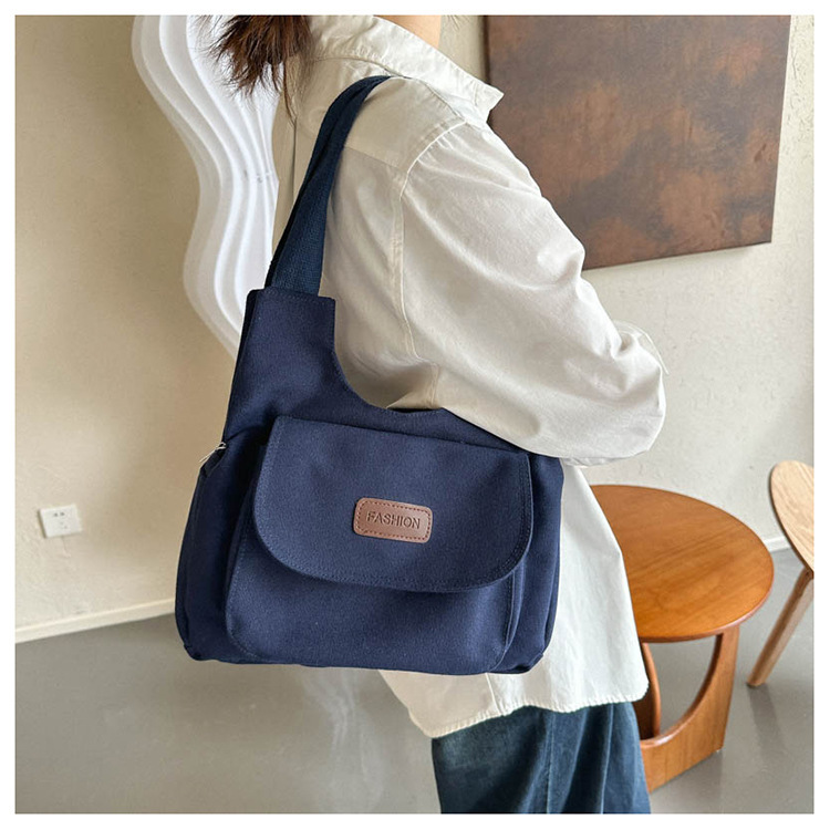 大容量キャンバストートバッグ 手提げ肩掛け二用マザーズバッグ