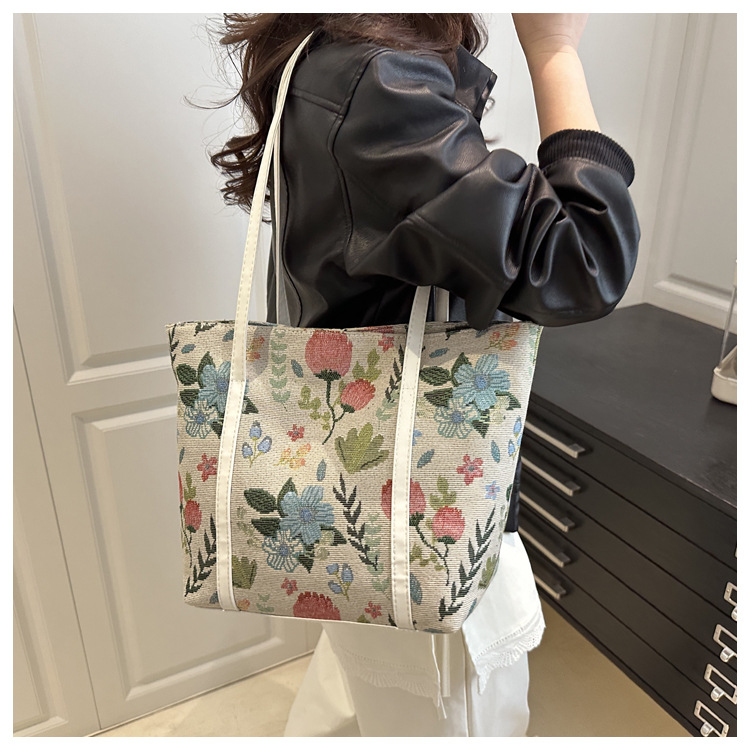 キャンバストート 花園の彩り ミニトート