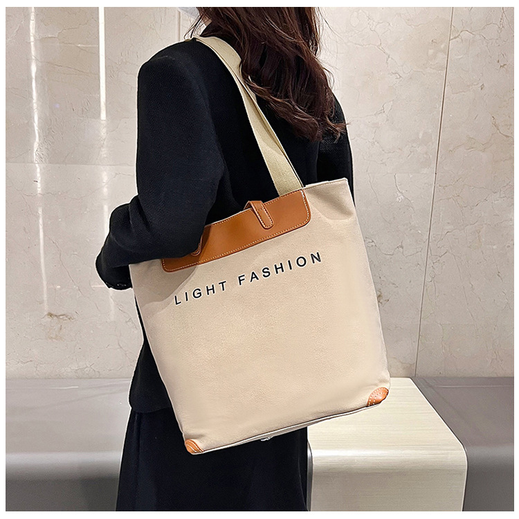 帆布大容量キャンバストート ショルダー兼用バッグ