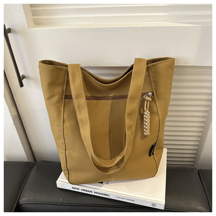 2024新作 大容量キャンバストートバッグ 肩掛け帆布