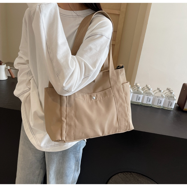 大容量キャンバストートバッグ ショルダー対応 帆布素材