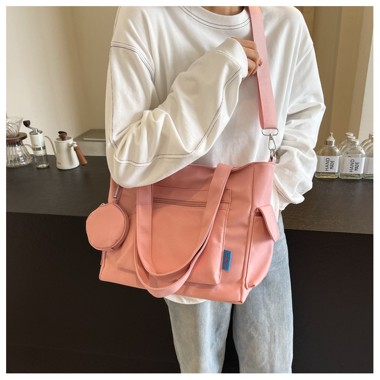 キャンバストート ミニマルポケット付きキャンバストート