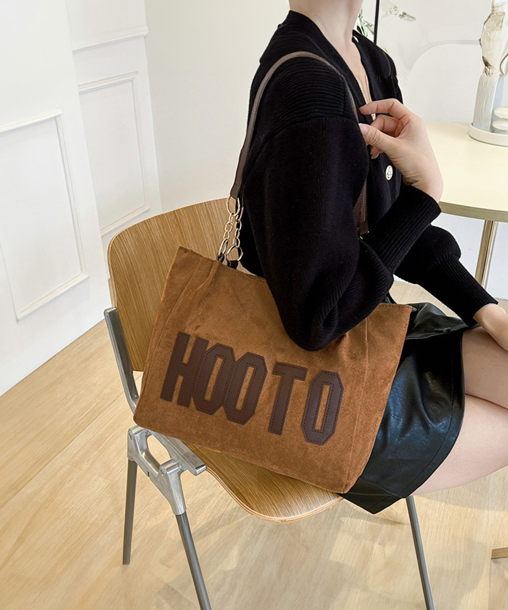 文字ロゴキャンバストートバッグ 肩掛け