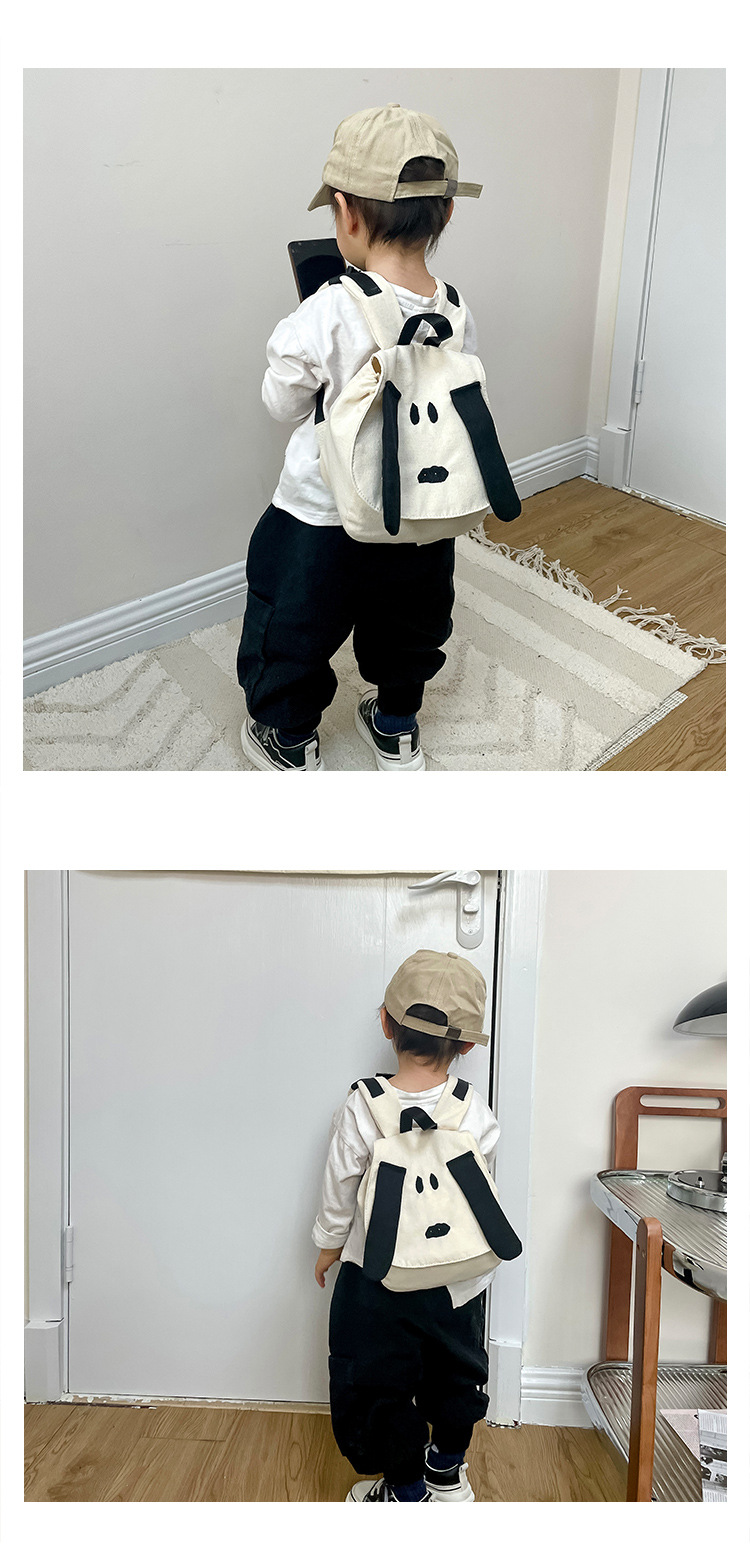 子供用犬デザインキャンバストートリュック