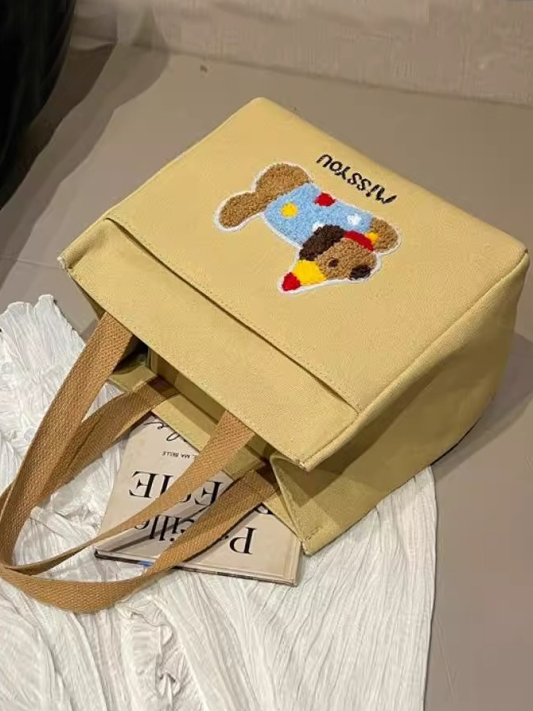 キャンバストート わんちゃん刺繍ミニトート
