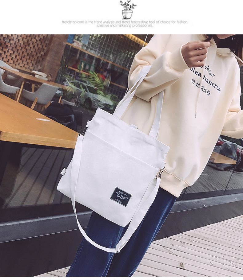 キャンバストート シンプルスクエアミニトート