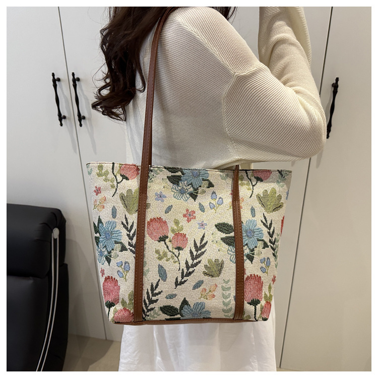 キャンバストート 花園の彩り ミニトート