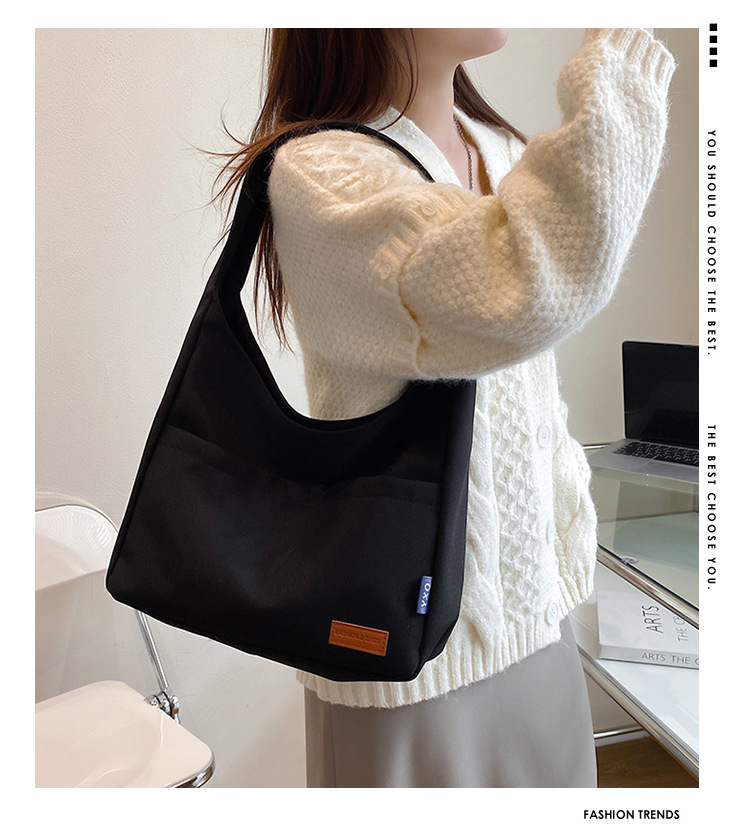 帆布キャンバストートバッグ 大容量 肩掛けショルダー