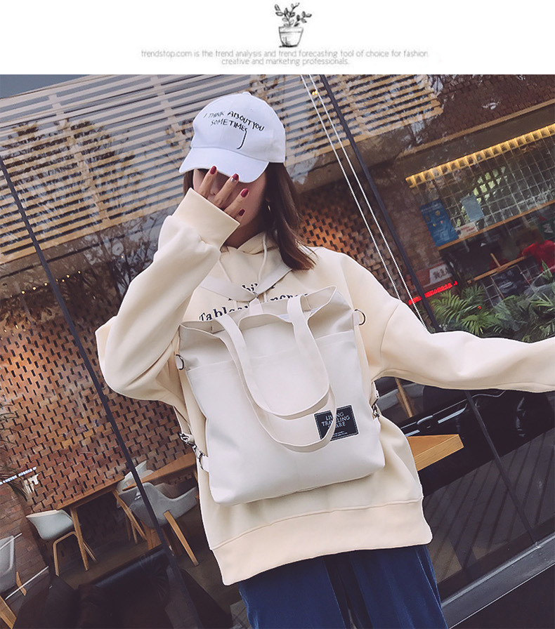 キャンバストート シンプルスクエアミニトート