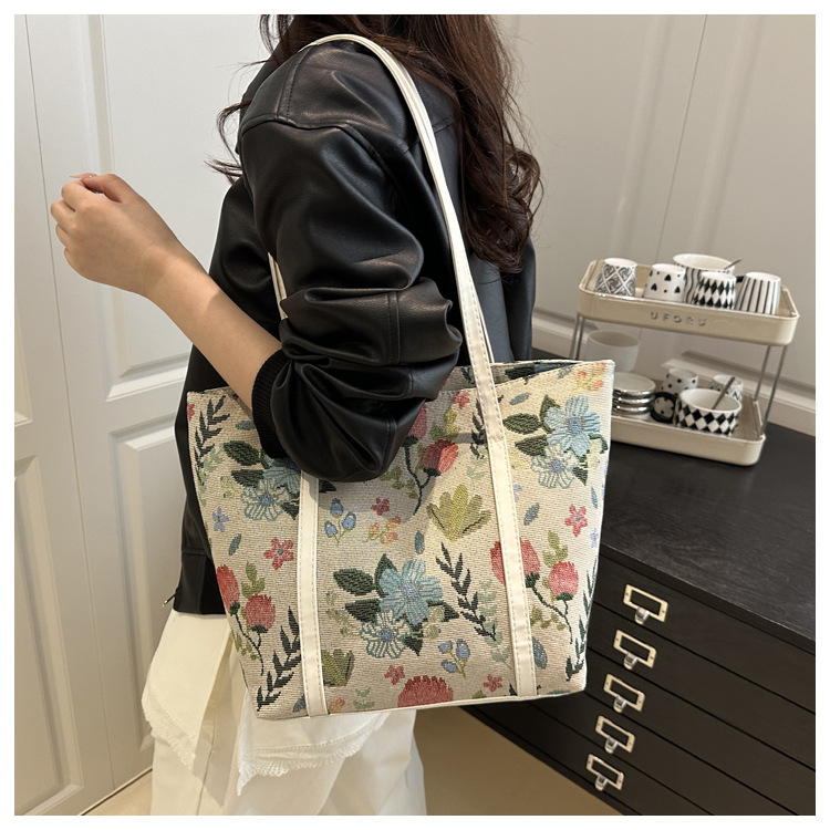 キャンバストート 花園の彩り ミニトート