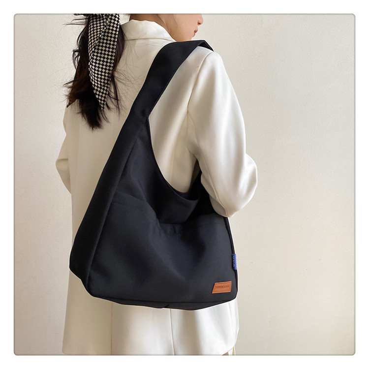 帆布キャンバストートバッグ 大容量 肩掛けショルダー