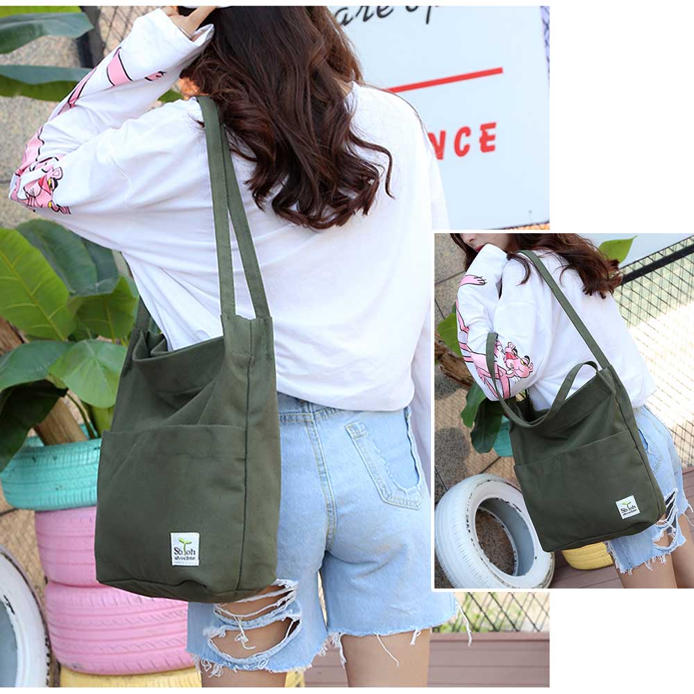 キャンバストート大容量肩掛けバッグ