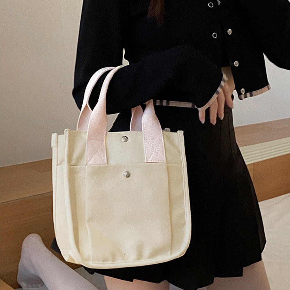 軽量ミニキャンバストート 二重ハンドル ショルダー